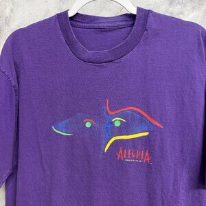 Vintage 90s Alegria Cirque Du Soleil T Shirt Mens XL 23x30.5 Purple